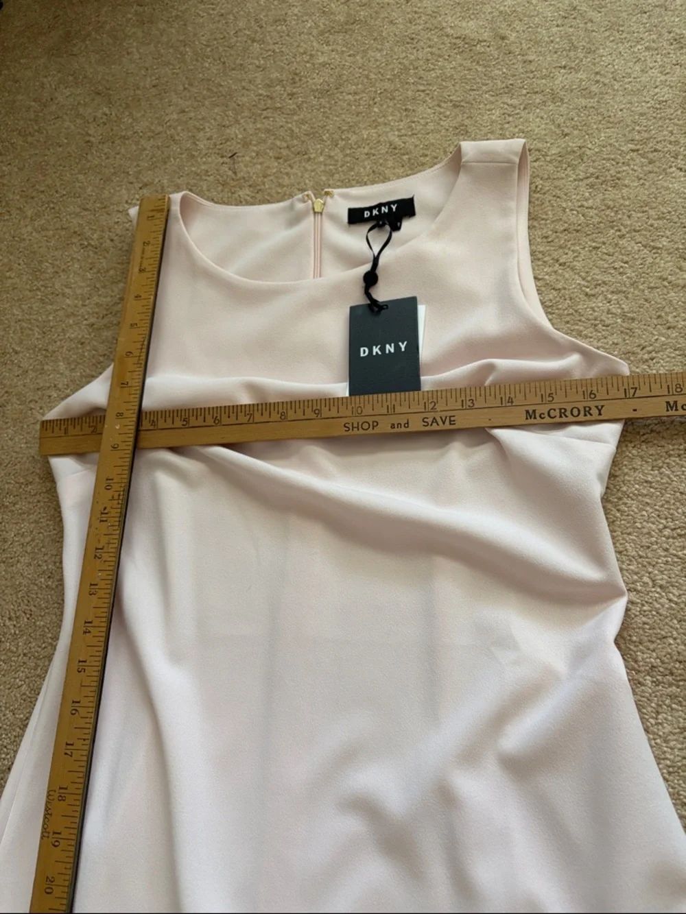 DKNY Blush Sleeveless Classic Dress - Picture 5 of 6